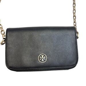 Tory Burch Robinson mini chain Black Crossbody Bag